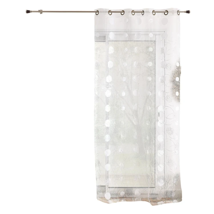 Voilage Organza et Jacquard Cordons Satiné