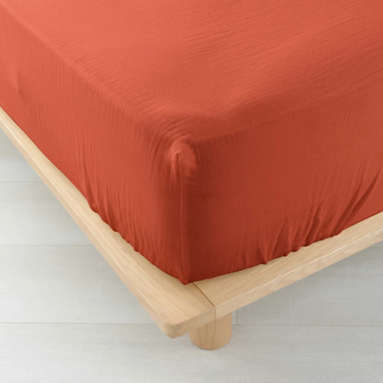 Drap housse en gaze de coton