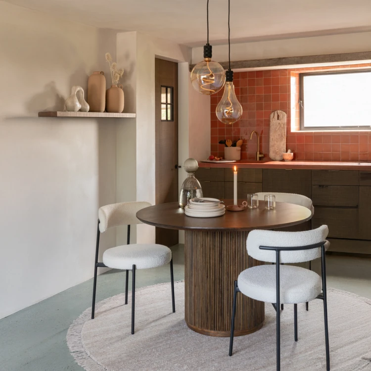 Silla de salón con efecto borreguito