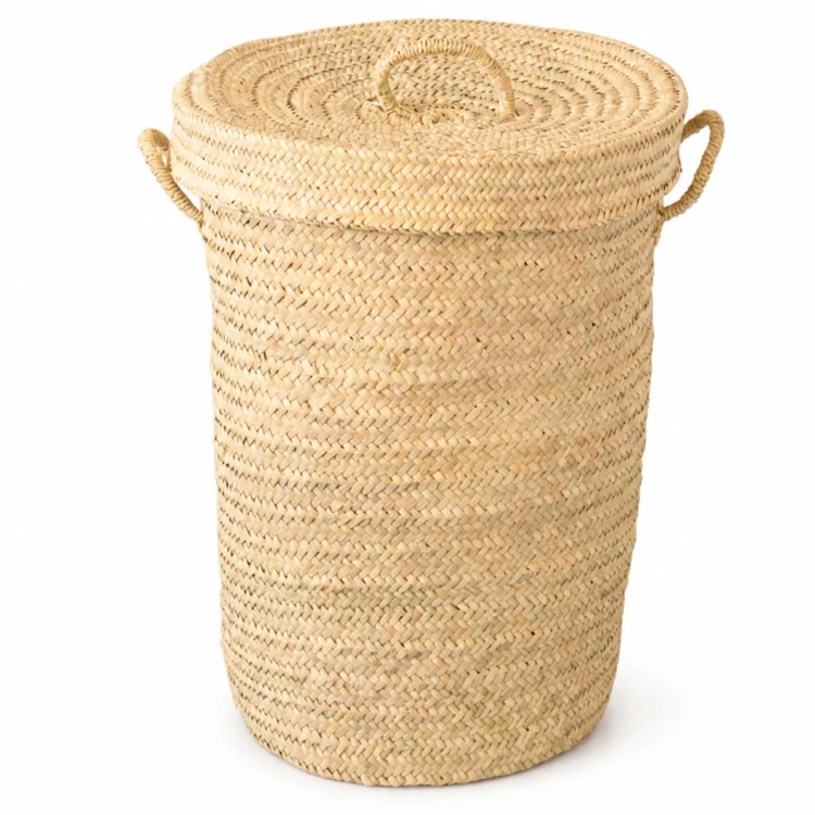 Panier chevron avec couvercle et anse