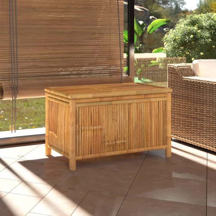Coffre de rangement de jardin en bambou