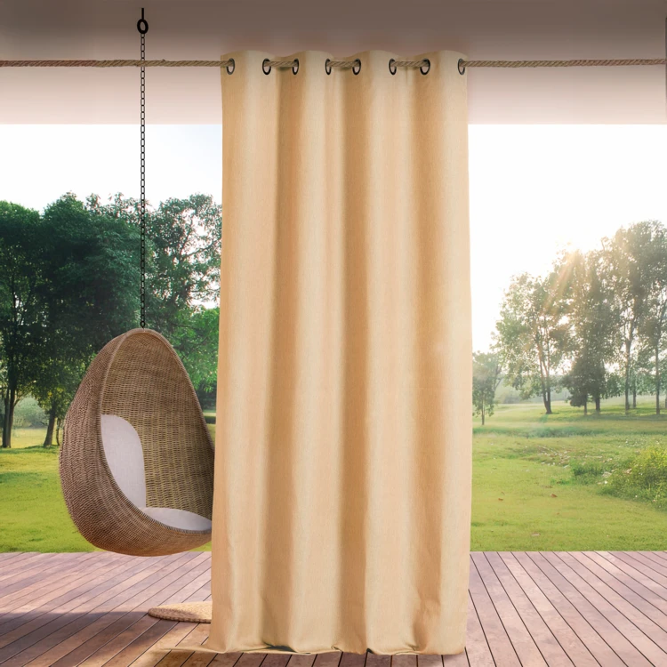 Rideau outdoor chiné déperlant