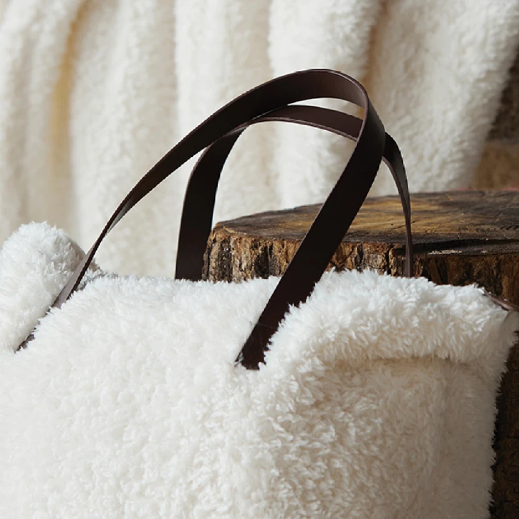 Ensemble plaid et sac Sherpa