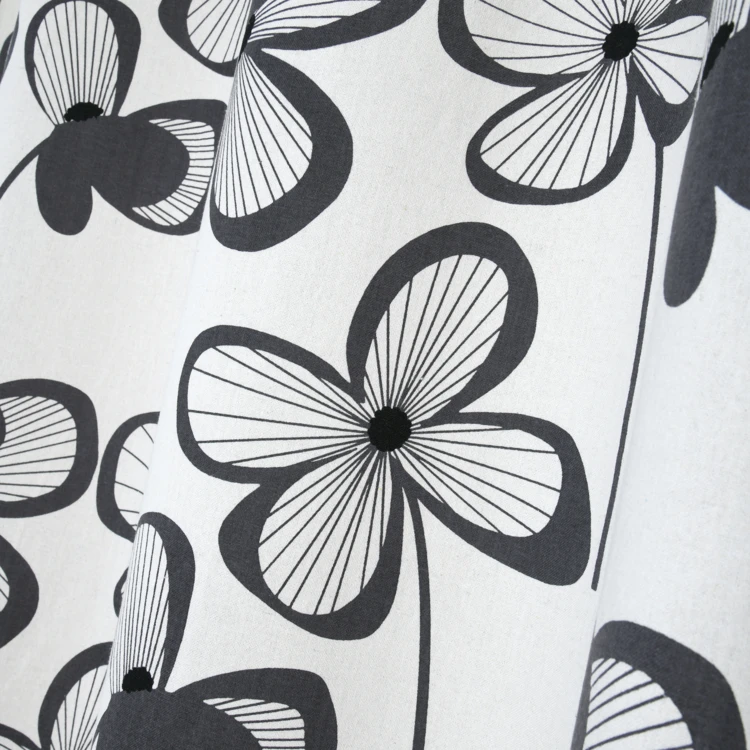 Rideau floral graphique moderne