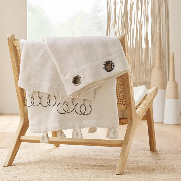 Rideau polylin à anneaux tamisant