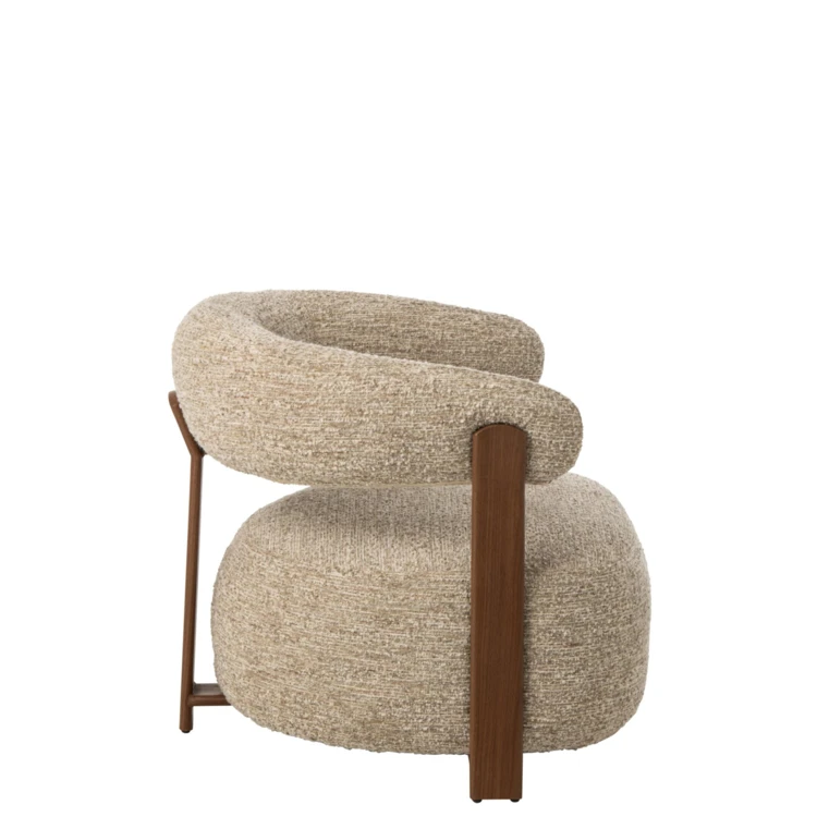 Fauteuil en textile avec rembourrage en mousse