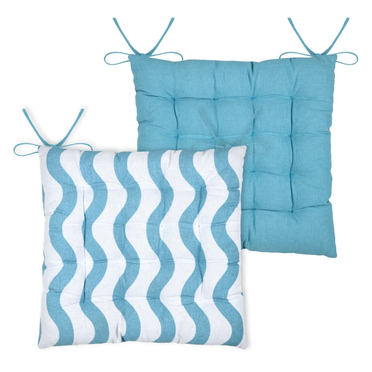 Galette de chaise polycoton matelassée ondulations