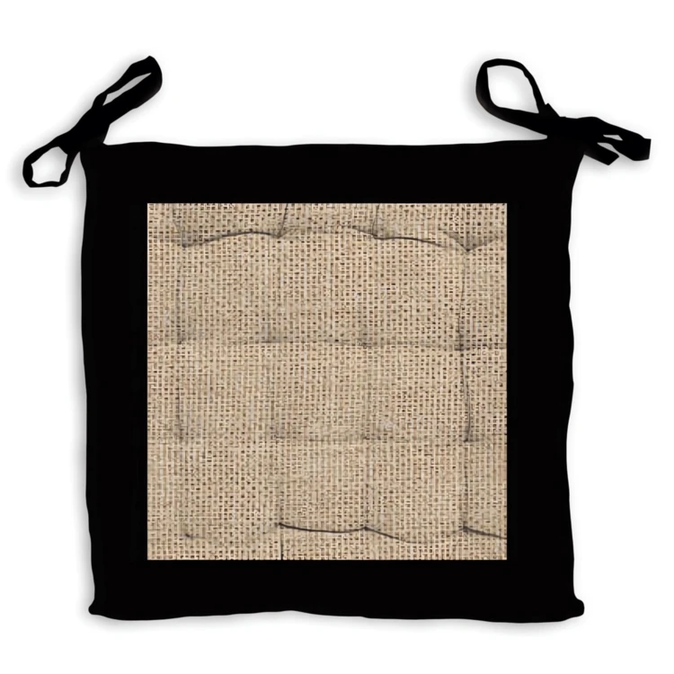 Galette de chaise empiècement en jute