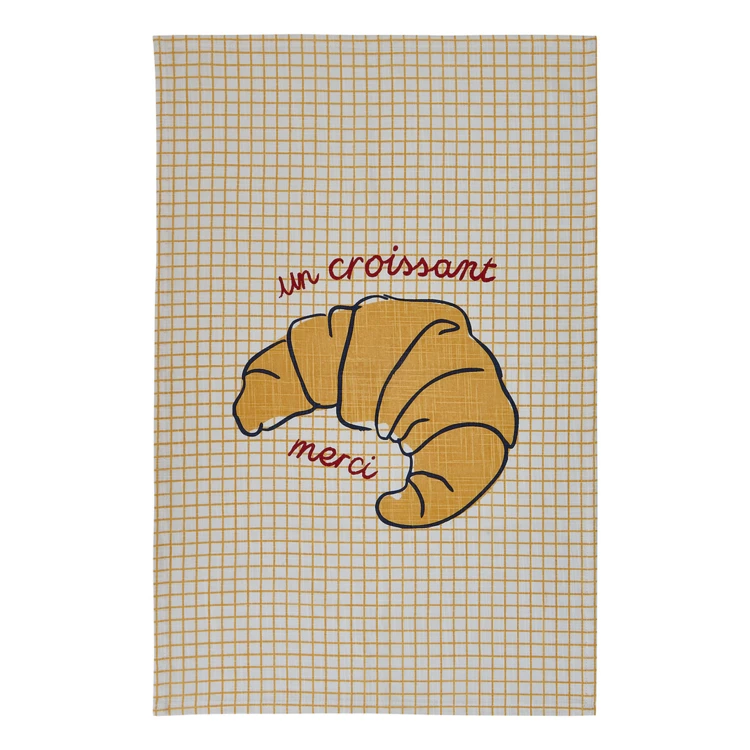 Conjunto de 3 panos de cozinha de algodão estampado