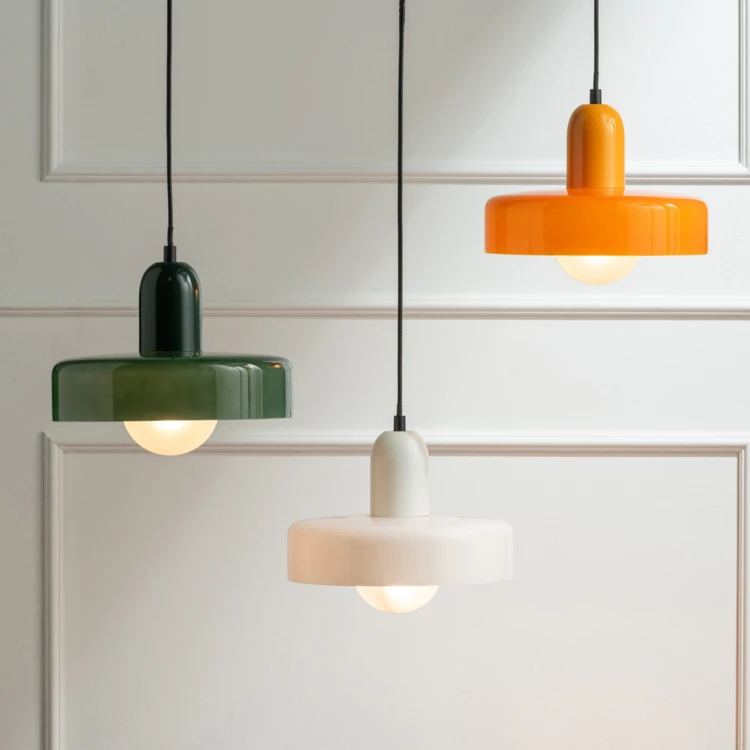 Retro glazen hanglamp