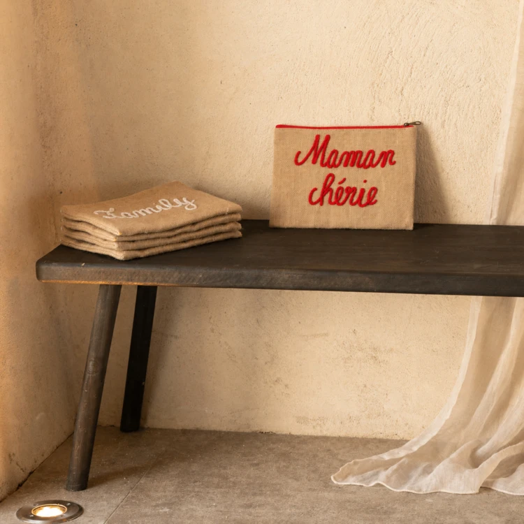 Pochette Jute "Maman chérie"
