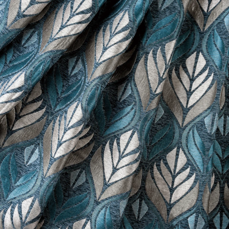 Rideau motif art déco effet velours à oeillets