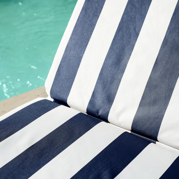 Colchão de espreguiçadeira às riscas amovível e impermeável ARCACHON