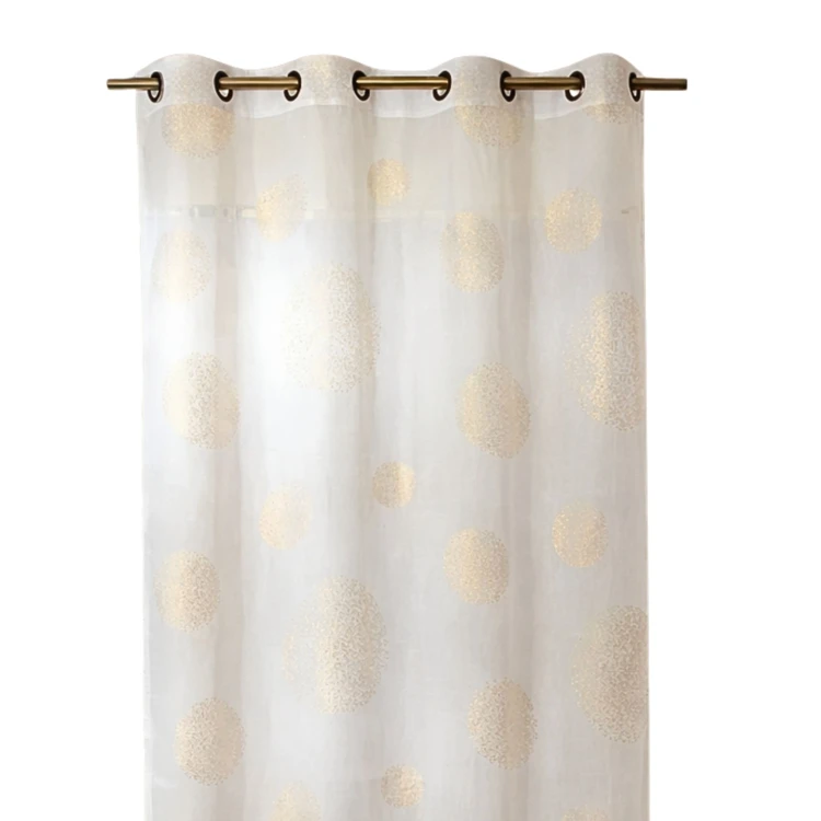 Voilage motif rond impression magnétique