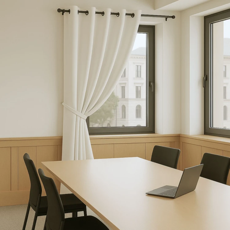 100% ignifuga M1 Tenda oscurante ecru