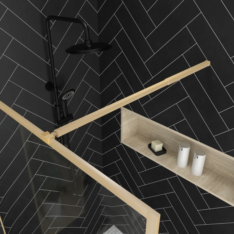 Paroi de douche à l'italienne fixe en verre trempé