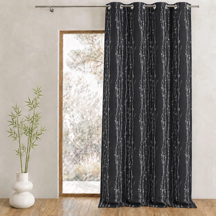 Tenda isolante in jacquard con stampa di radici