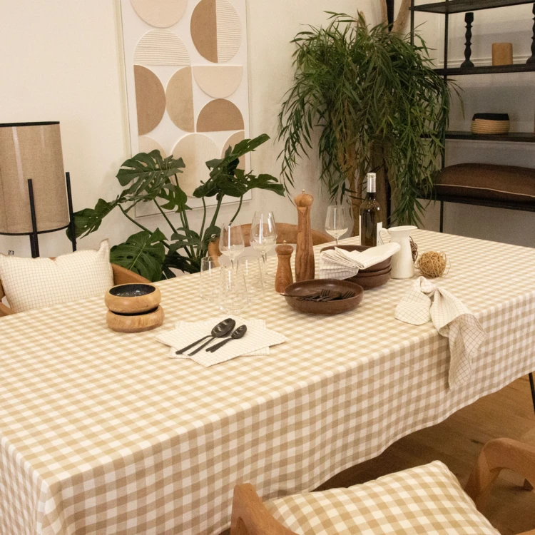 Galette de chaise réversible vichy et carreaux