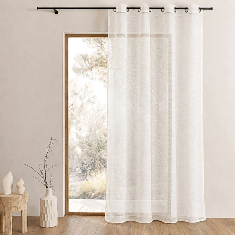 Voilage organza à fines rayures horizontales