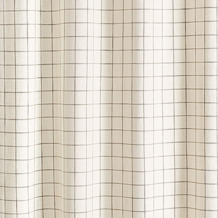 Toile d’ameublement coton flammé à carreaux