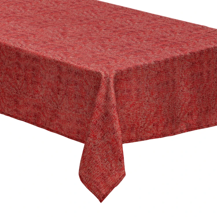 Nappe rouge et or en jacquard