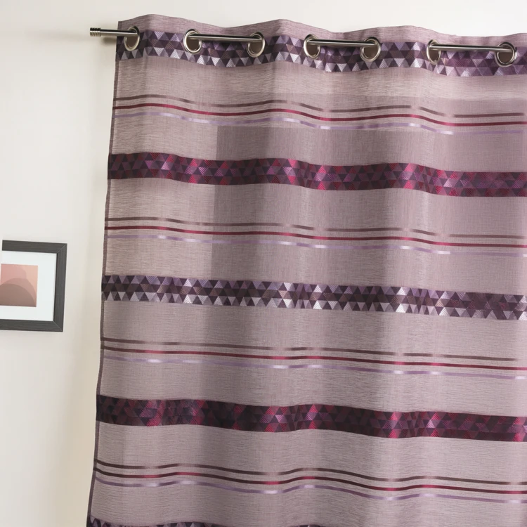 Visillo Jacquard en estameña geométrico