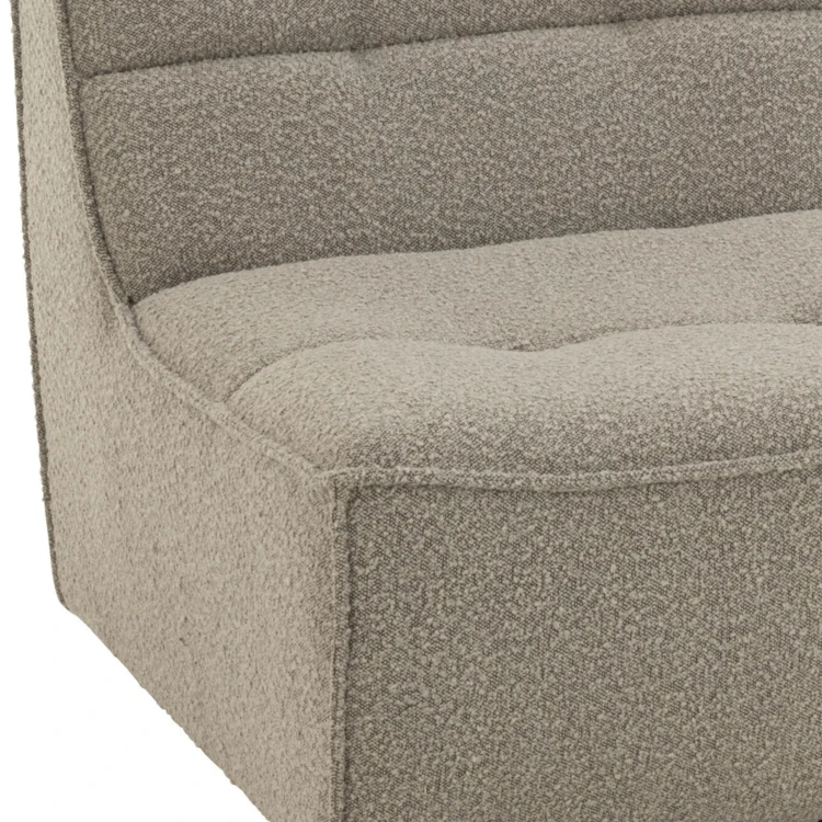 Fauteuil pivotant carré en tissu bouclette