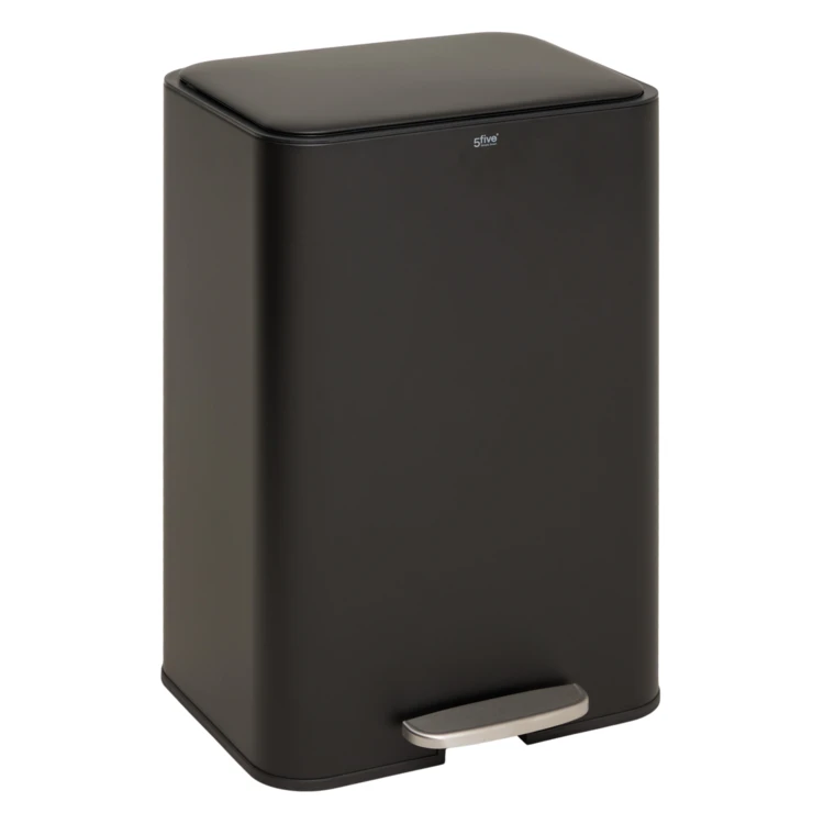 Poubelle à pédale slim en métal avec filtre anti-odeurs 50 L