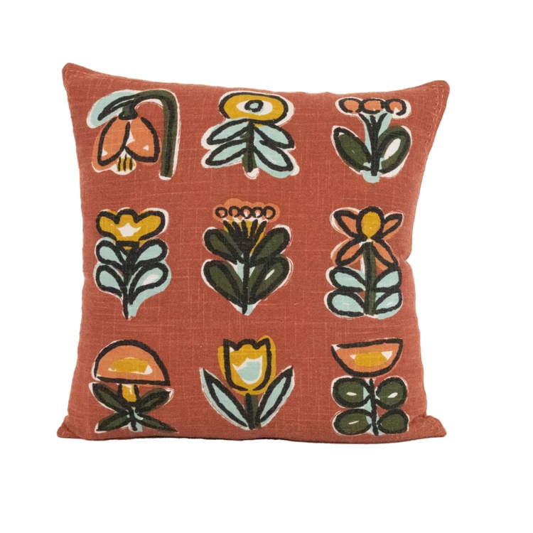 Coussin motif fleur design