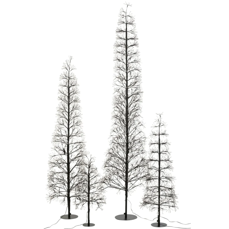 ARBRE LED LUMIÈRES MULTICOLORES FER NOIR EXTRA LARGE