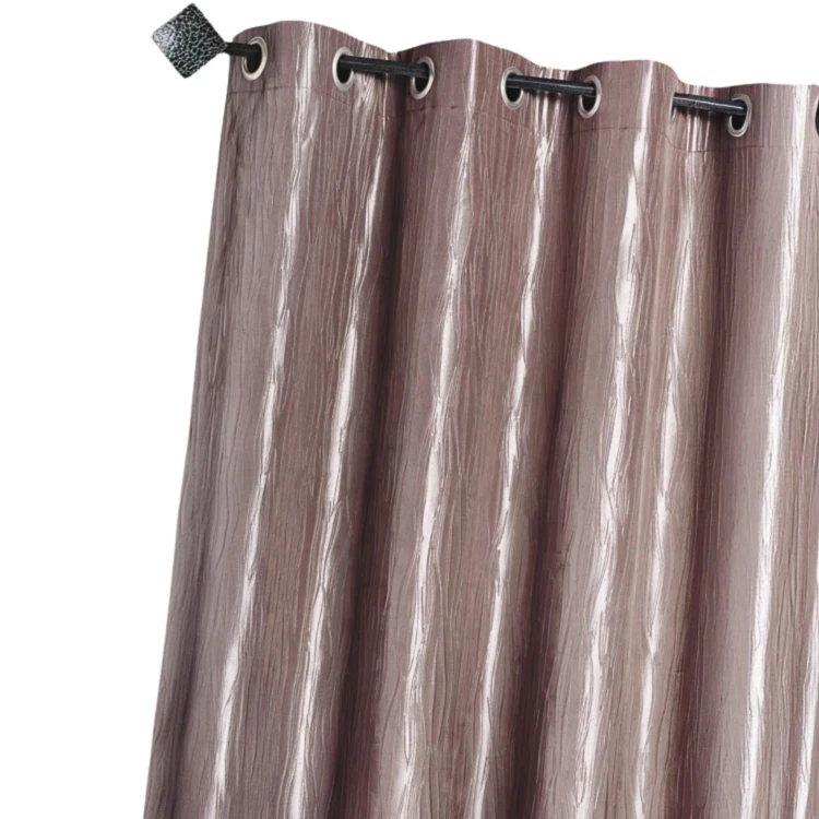 Rideau d'Ameublement en Taffetas Froissé