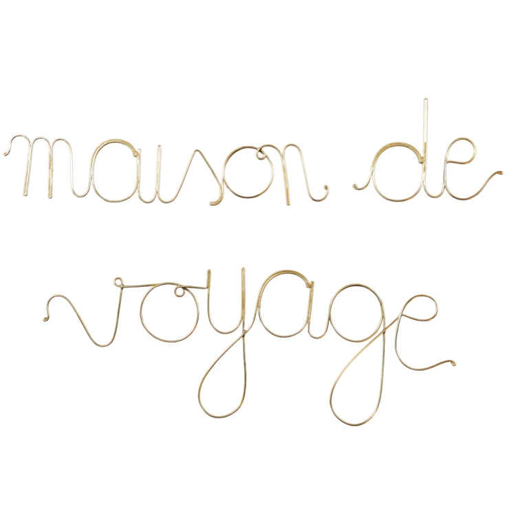 Mot fil de laiton "MAISON DE VOYAGE"