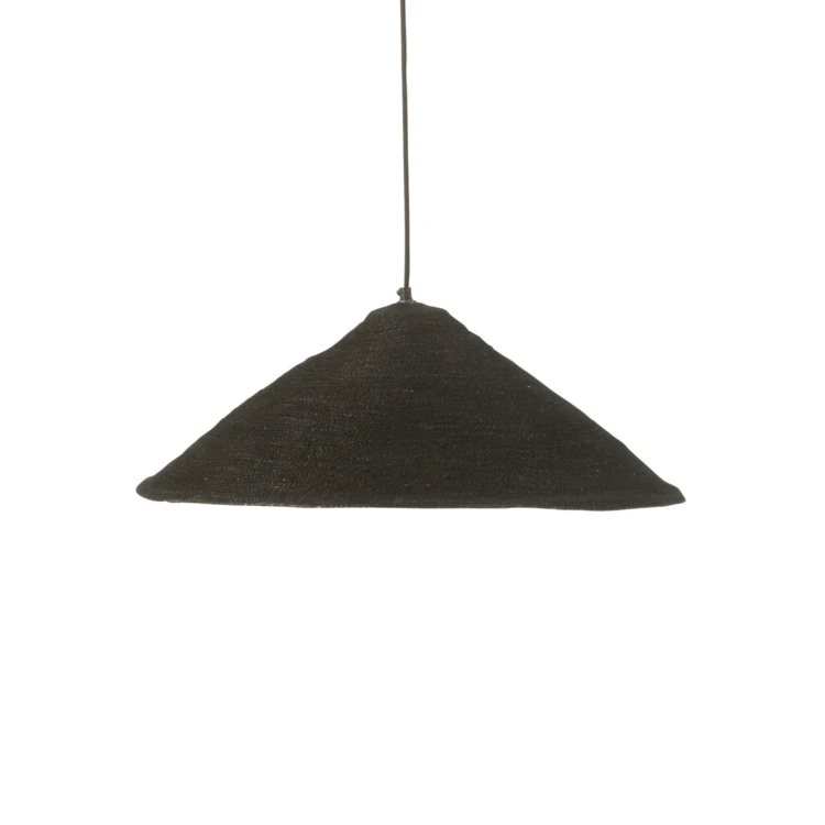 Suspension luminaire chapeau jonc naturel