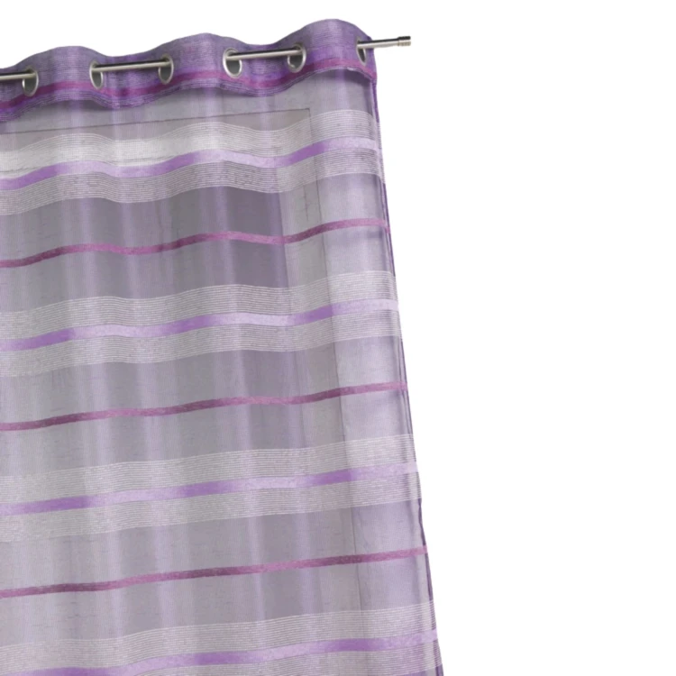 Voilage fantaisie à rayures horizontales de différentes tailles
