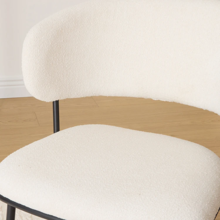 Sillón de comedor de chenilla