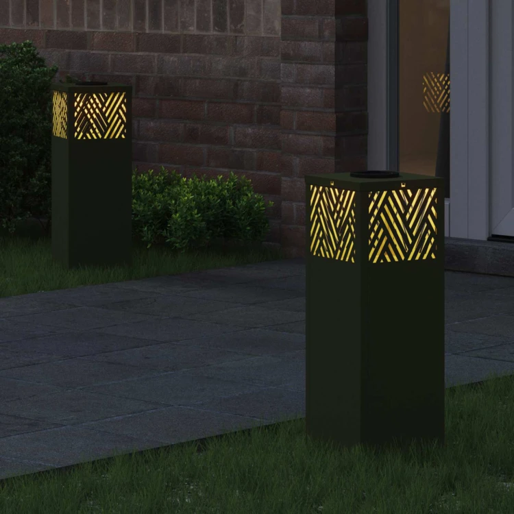 Lot de 2 lampes de chemin solaire LED extérieur