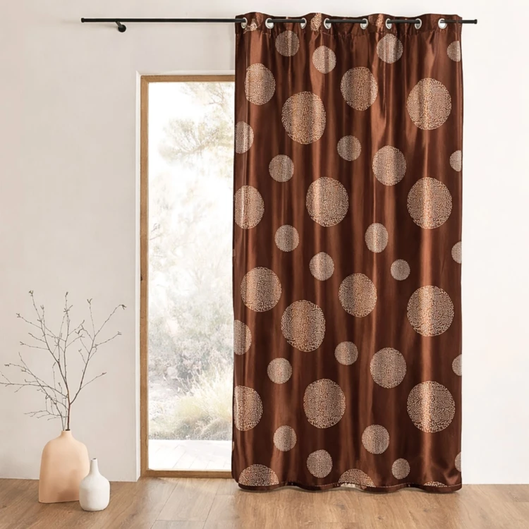 Rideau ameublement en Taffetas imprimé Argent