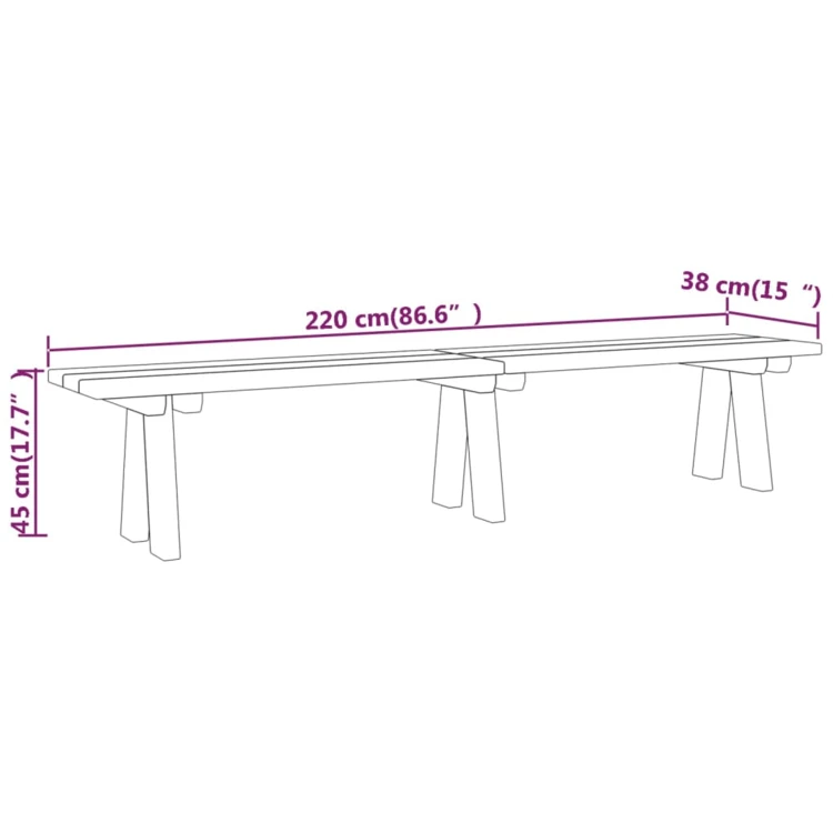 Banc de jardin en bois