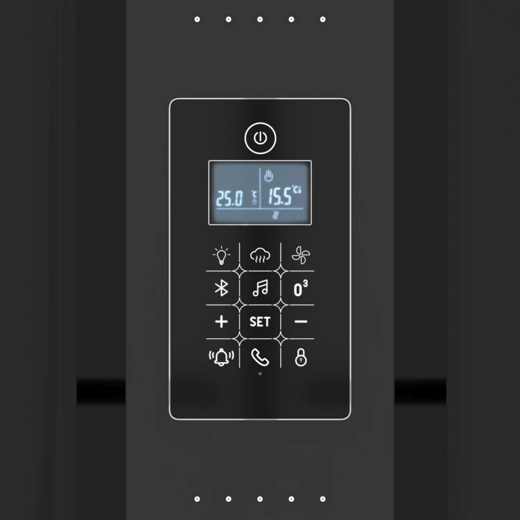 Cabine de douche hammam 1/4 de cercle hydromassant