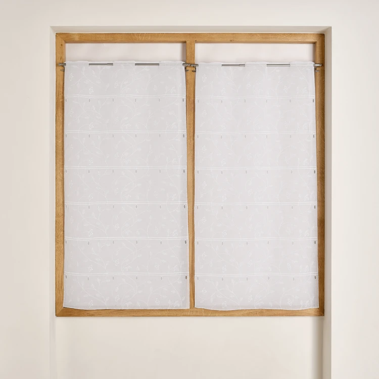 Modulable brodé à motif feuilles et fleurs