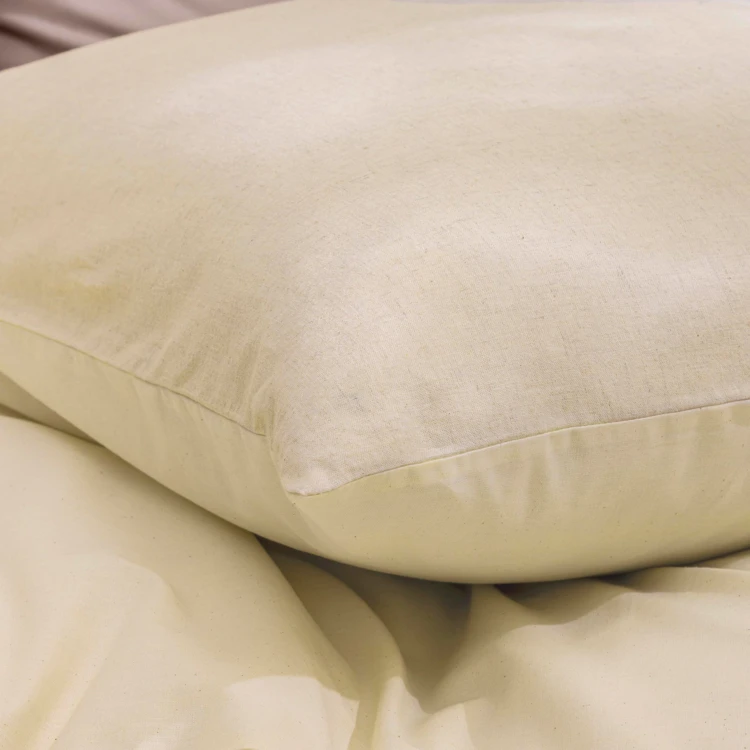 Parure de lit 3 pièces en poly-lin housse + taies