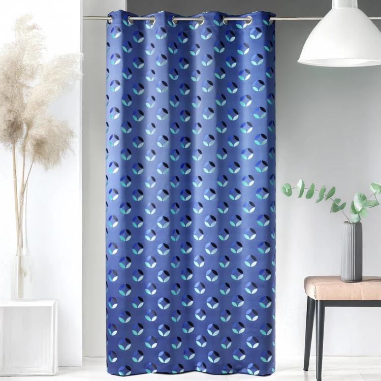 Rideau en jacquard à imprimés "rosace"