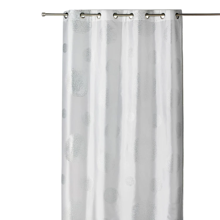 Rideau ameublement en Taffetas imprimé Argent