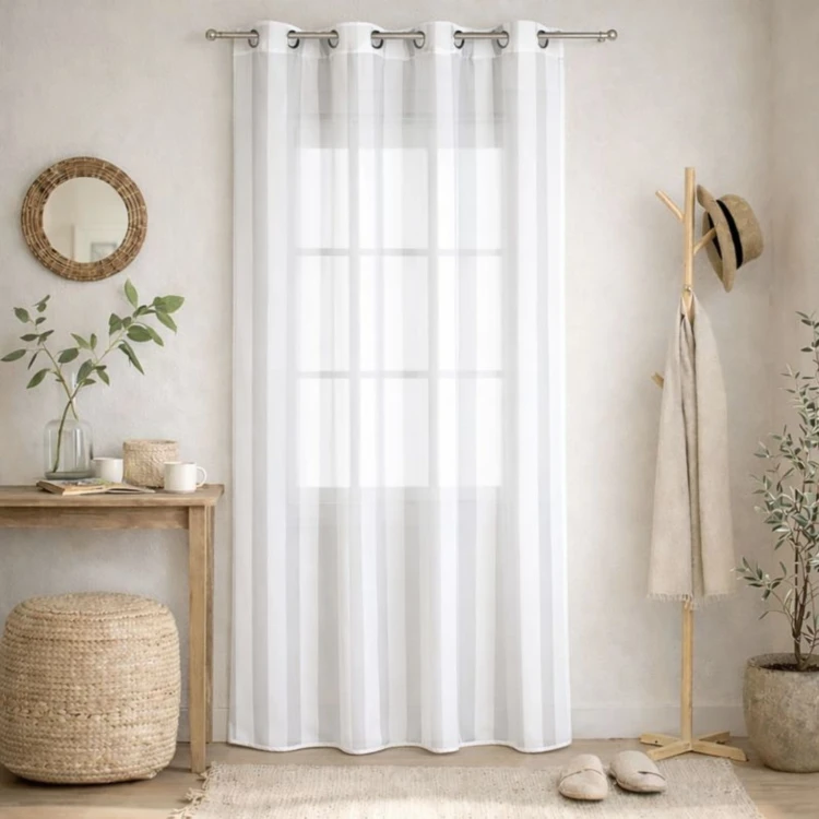 Voilage tissé à Rayures