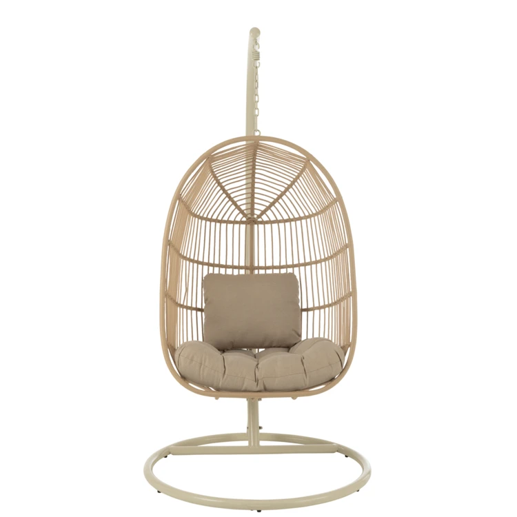 Fauteuil suspendu acier et corde
