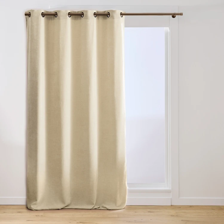 Rideau tamisant à œillets en velours chenille