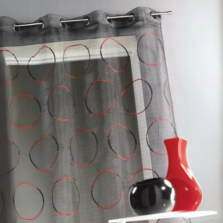 Voilage en Organza avec cercles brodés