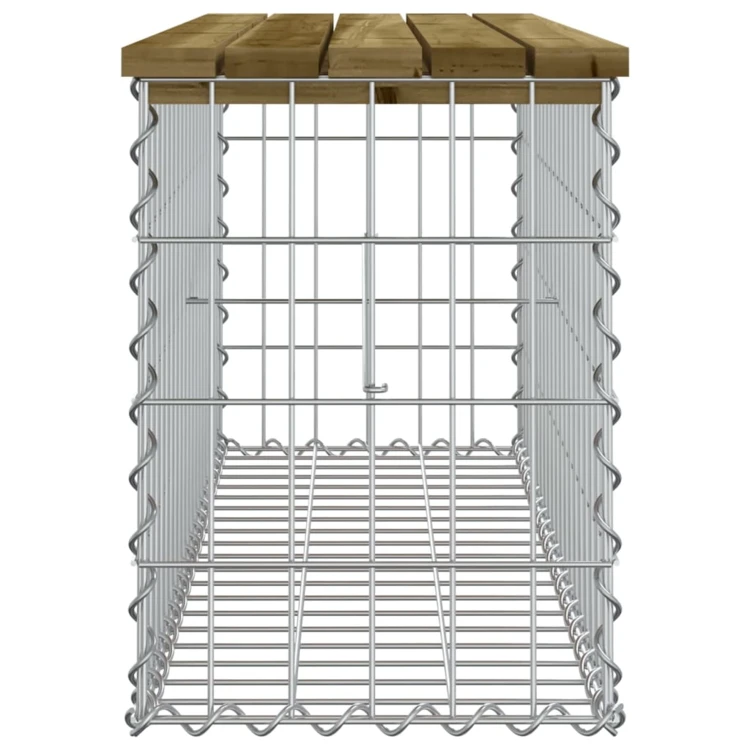Banc de jardin gabion