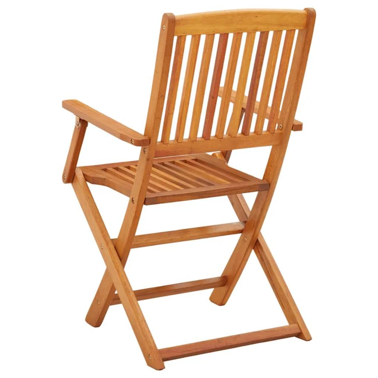 Lot de 4 chaises de jardin pliantes en bois