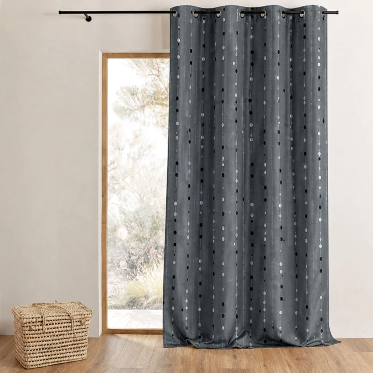 Tenda in shantung con motivo a palline intrecciate